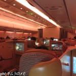 エティハド航空ビジネスクラス　アブダビ～成田　878便 A340 (2014/12)